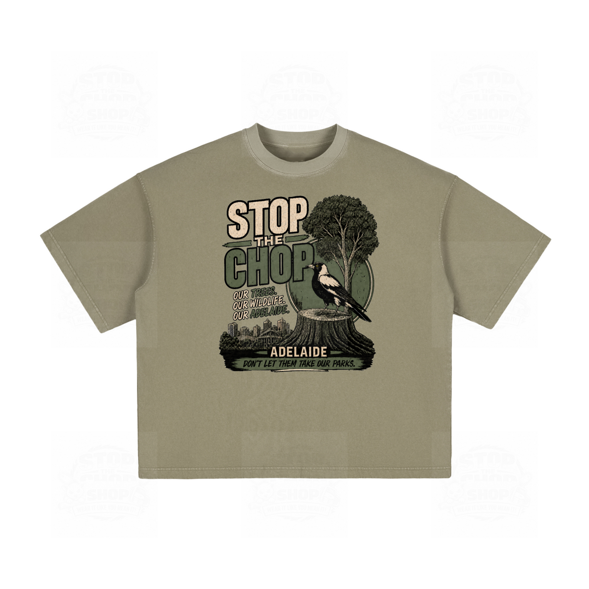 Stop The Chop - Magpie Vintage Washed Boxy T-Shirt