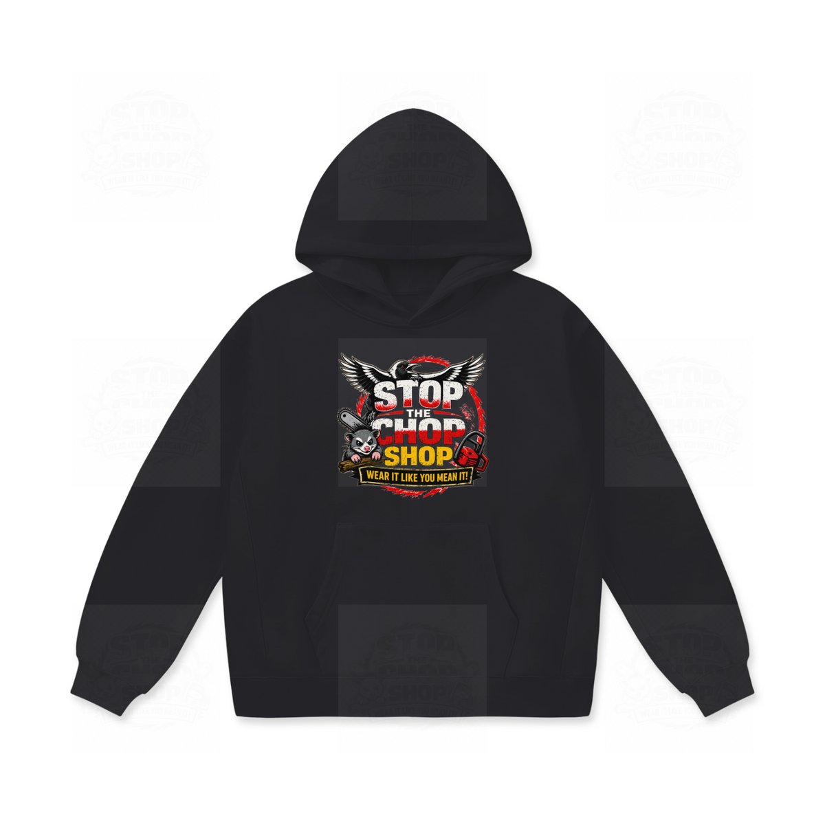 Stop The Chop Shop – Oversized Heavyweight Fleece Hoodie