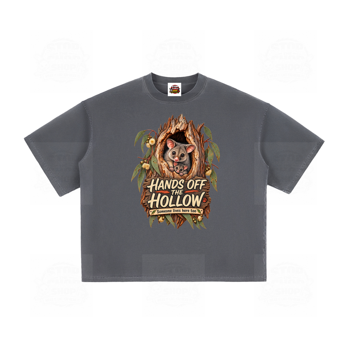 Hands Off The Hollow – Vintage Washed Boxy T-Shirt