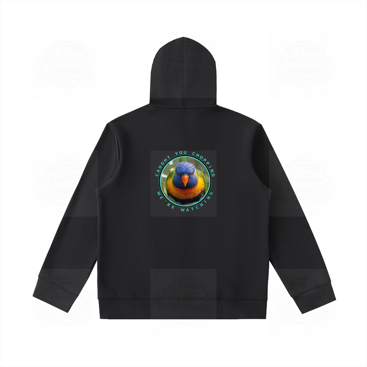 Caught You Chopping High-Neck  Zip-Up Hoodie