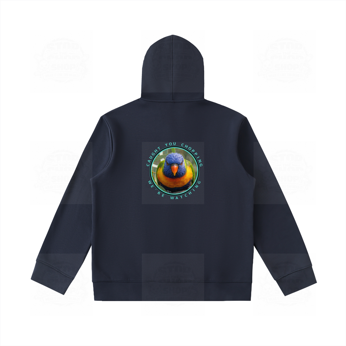 Caught You Chopping High-Neck  Zip-Up Hoodie