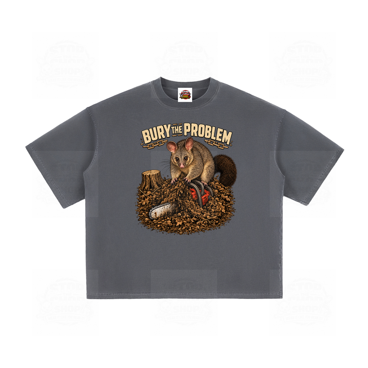 Bury The Problem Vintage Washed Boxy T-Shirt