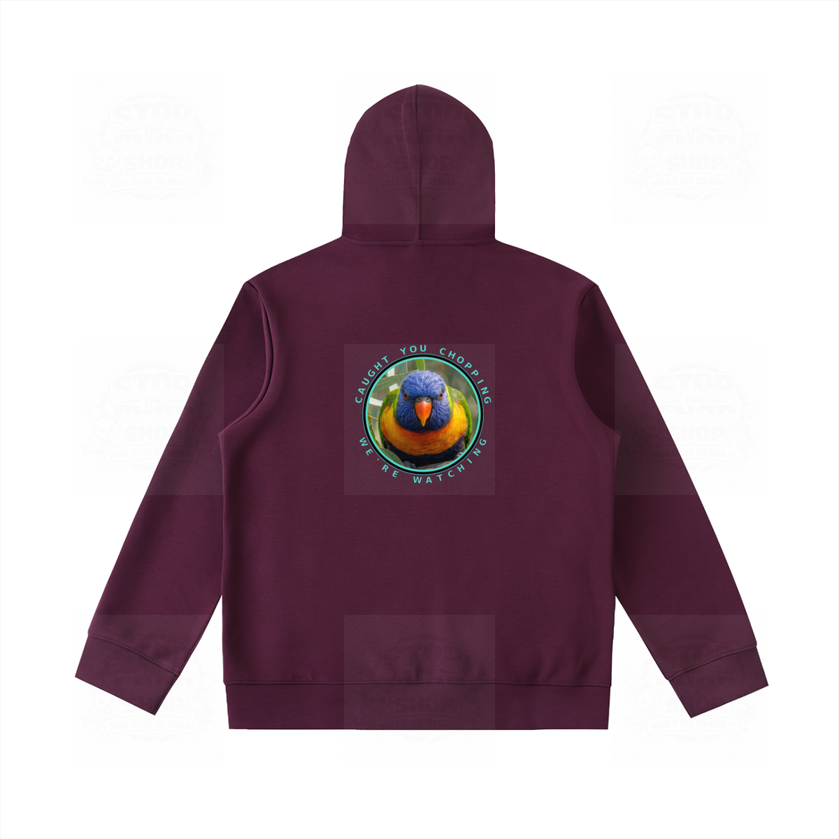 Caught You Chopping High-Neck  Zip-Up Hoodie
