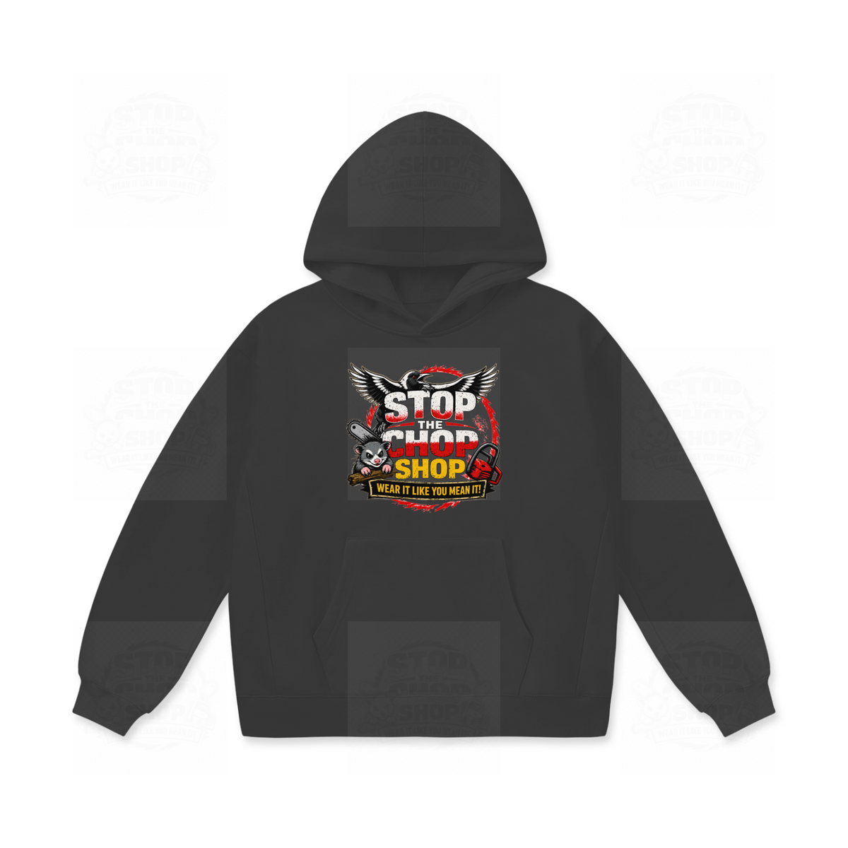 Stop The Chop Shop – Oversized Heavyweight Fleece Hoodie