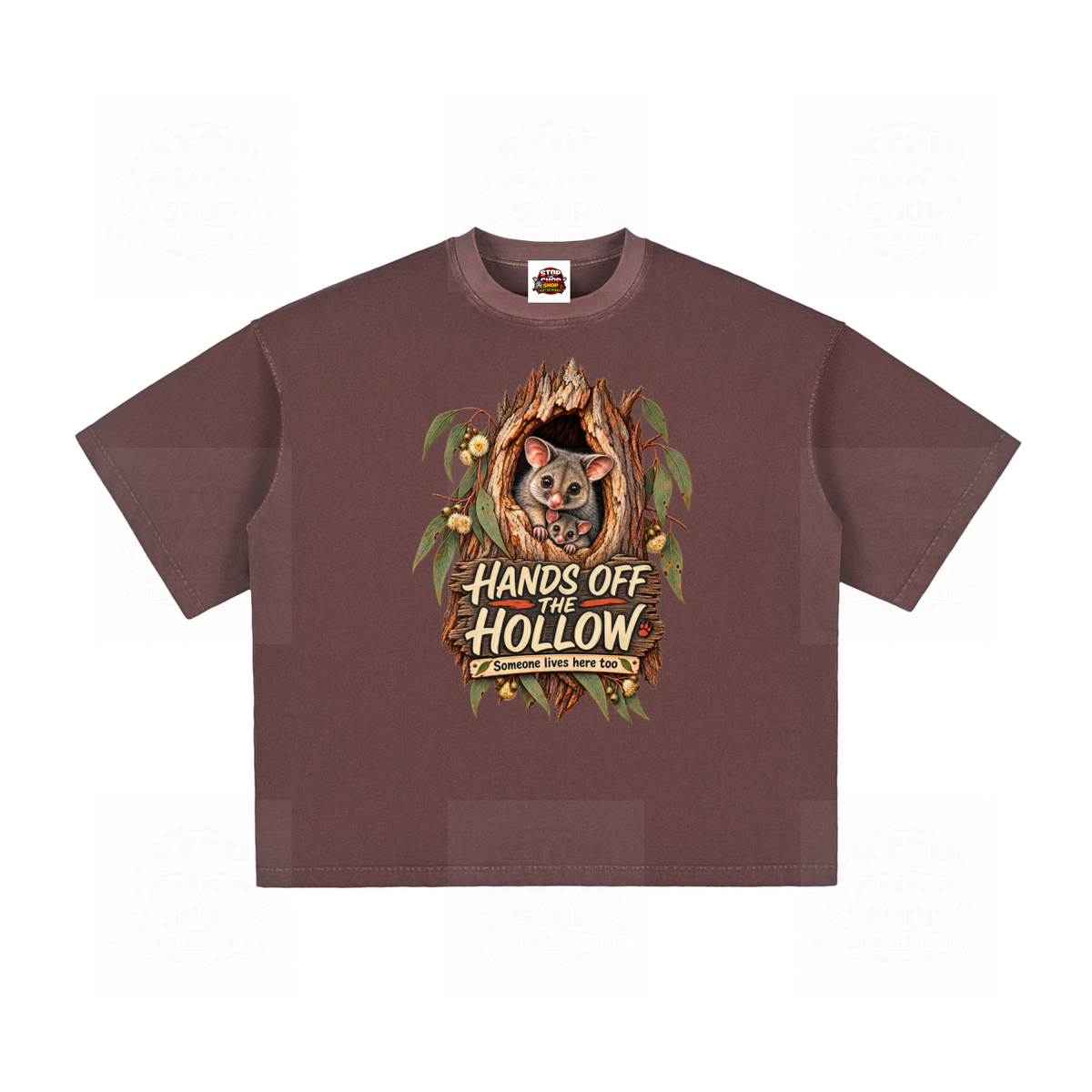 Hands Off The Hollow – Vintage Washed Boxy T-Shirt