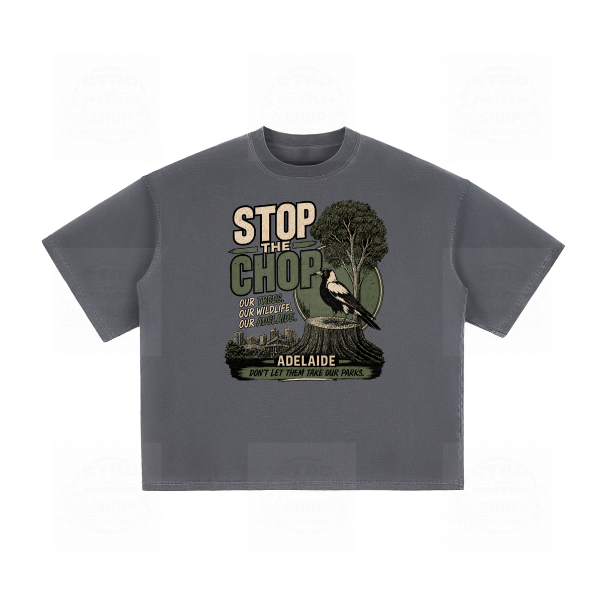 Stop The Chop - Magpie Vintage Washed Boxy T-Shirt