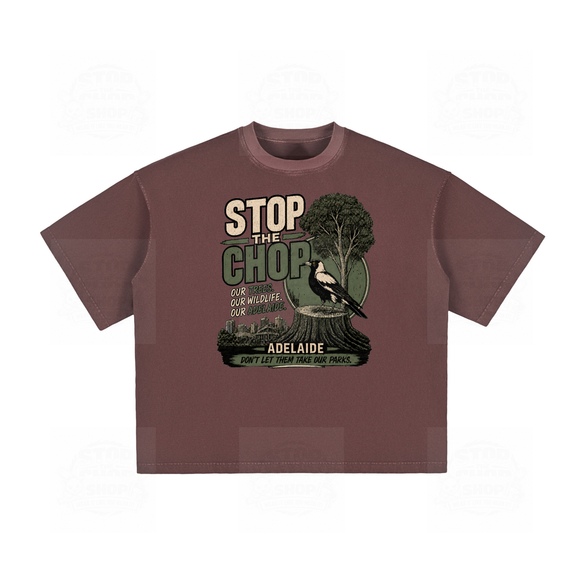 Stop The Chop - Magpie Vintage Washed Boxy T-Shirt