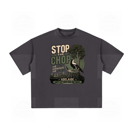 Stop The Chop - Magpie Vintage Washed Boxy T-Shirt