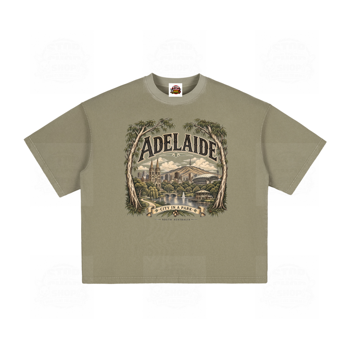 Adelaide – City in a Park Vintage Washed Boxy T-Shirt