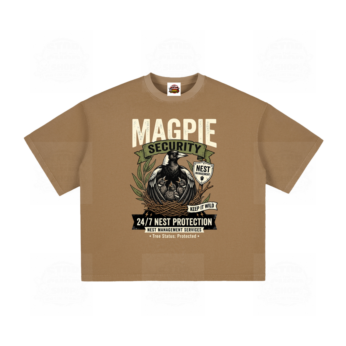 Magpie Security Vintage Washed Boxy T-Shirt