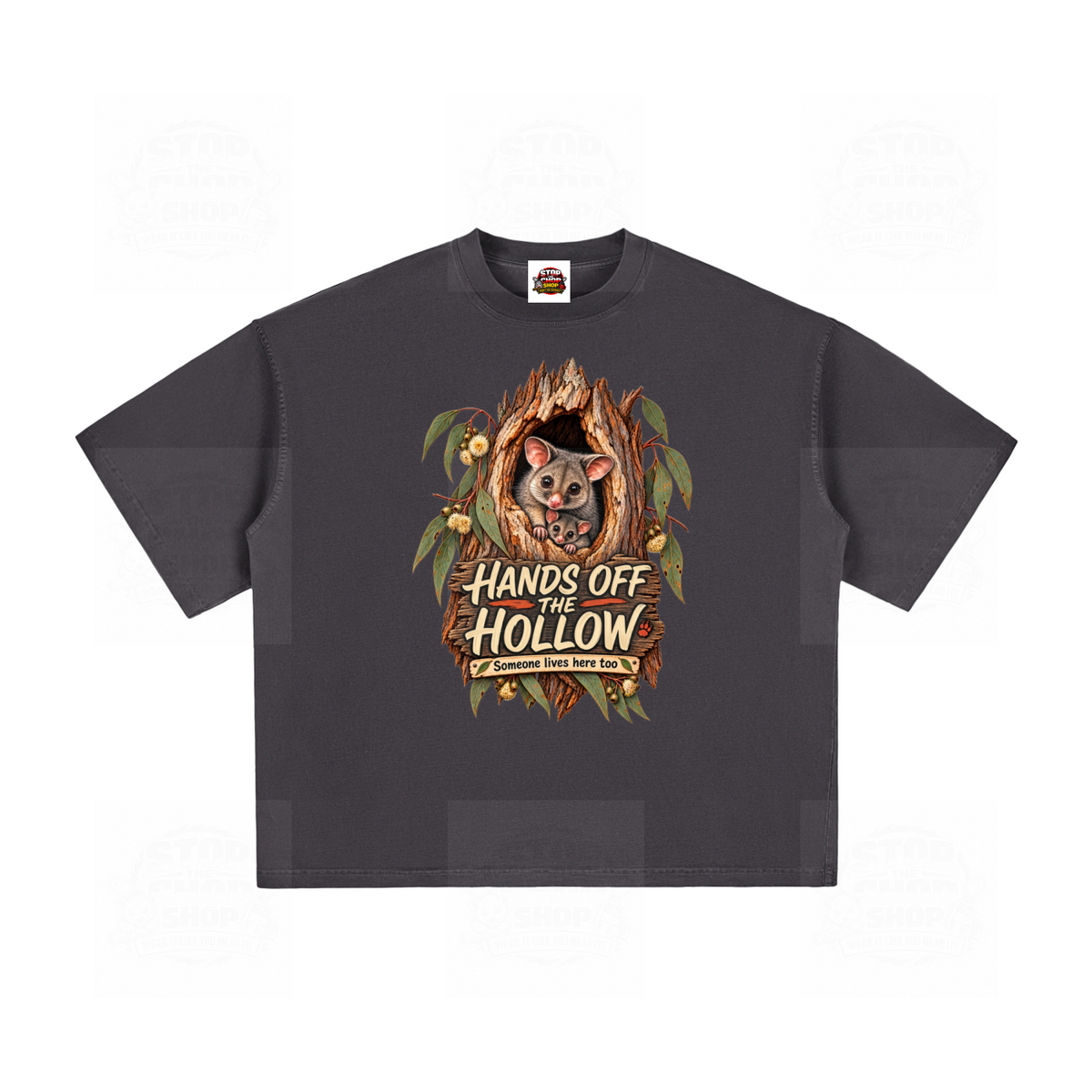 Hands Off The Hollow – Vintage Washed Boxy T-Shirt