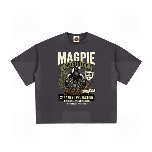 Magpie Security Vintage Washed Boxy T-Shirt